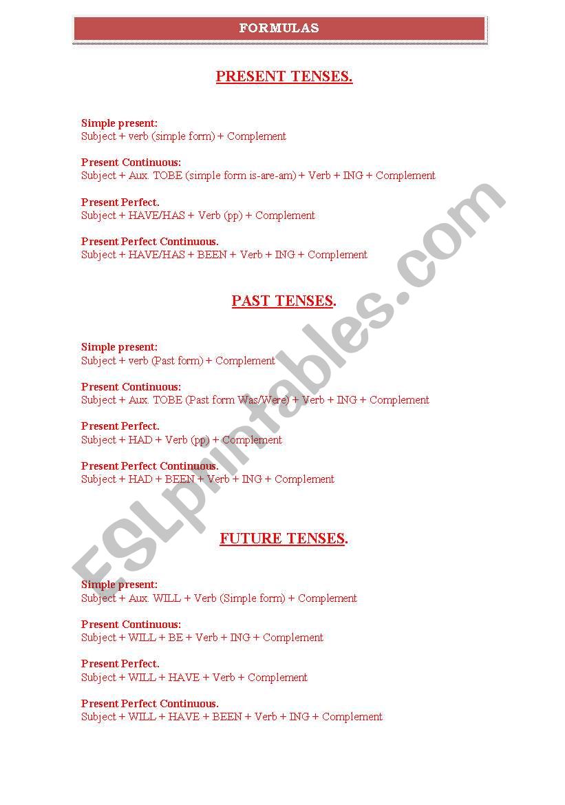 time verbs worksheet