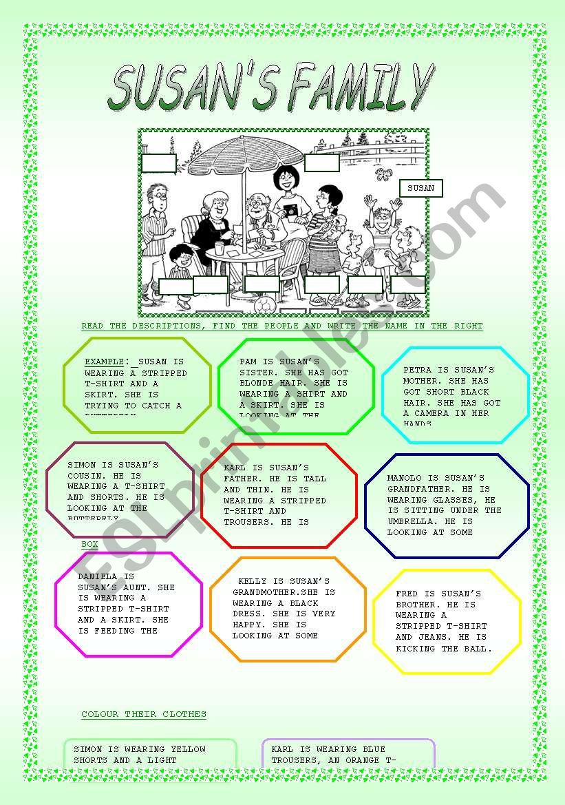 DESCRIBING PEOPLE worksheet