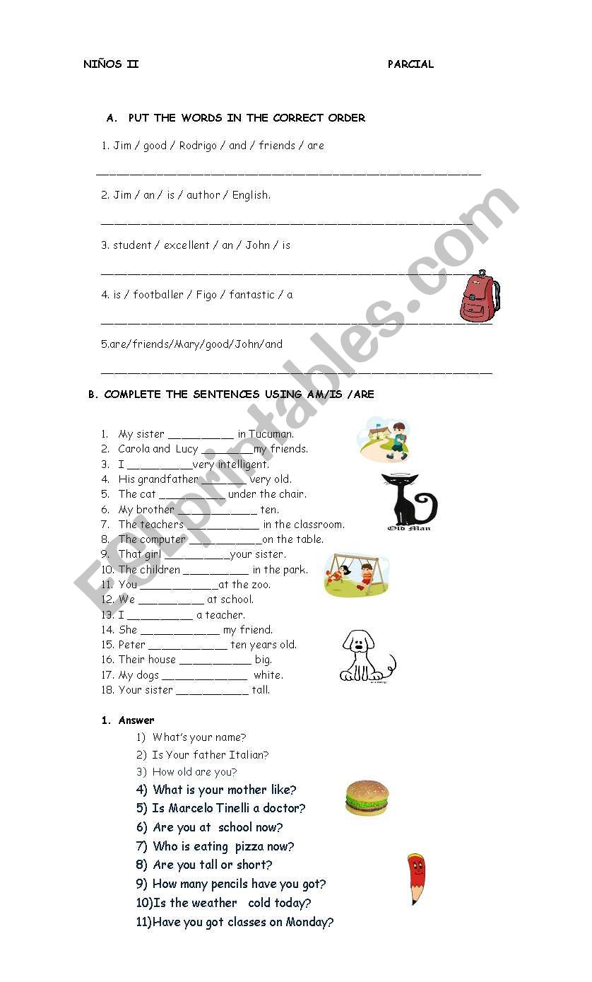 great activities for children worksheet