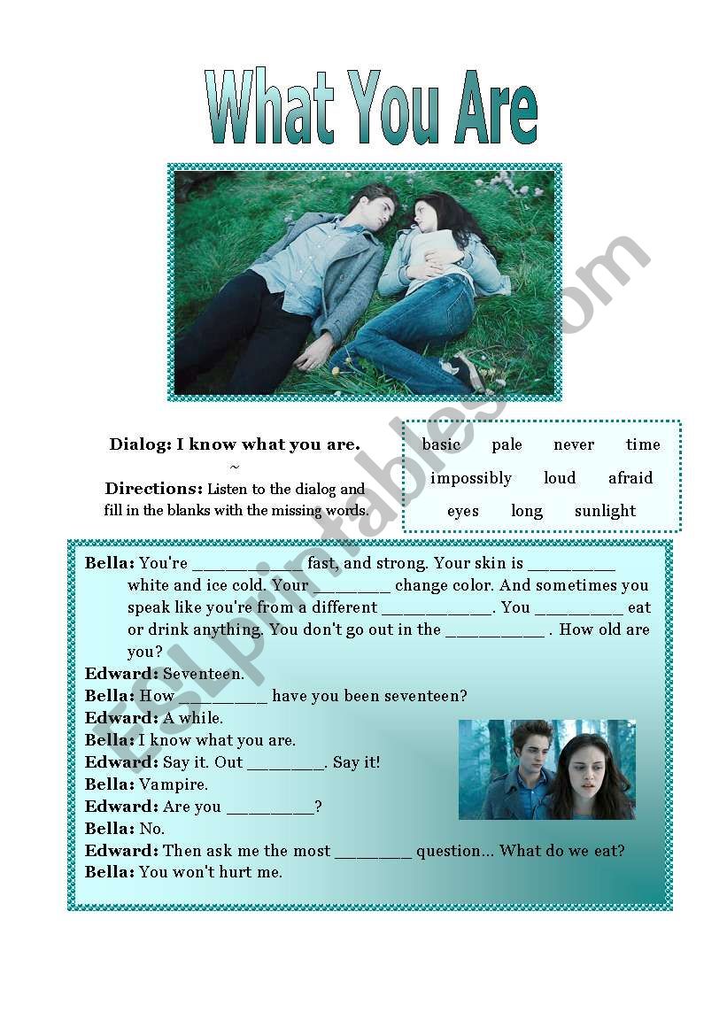 What You Are (fourth 15 min of Twilight movie) page 1