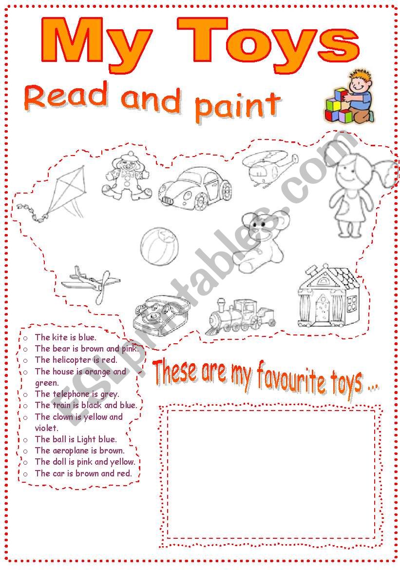 Toys - Worksheet for beginners