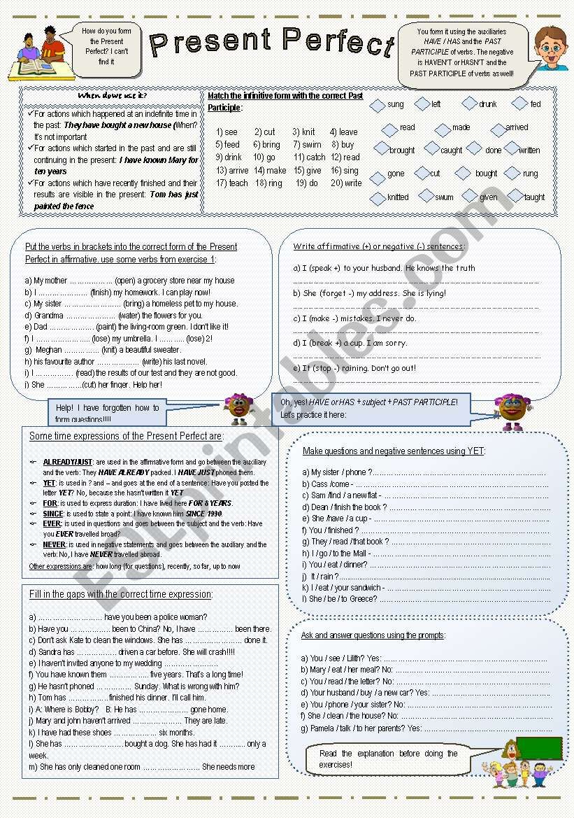 Present Perfect worksheet