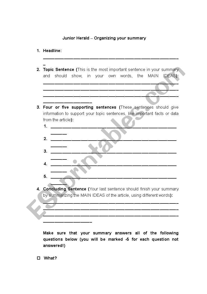organizing a response to a newspaper article