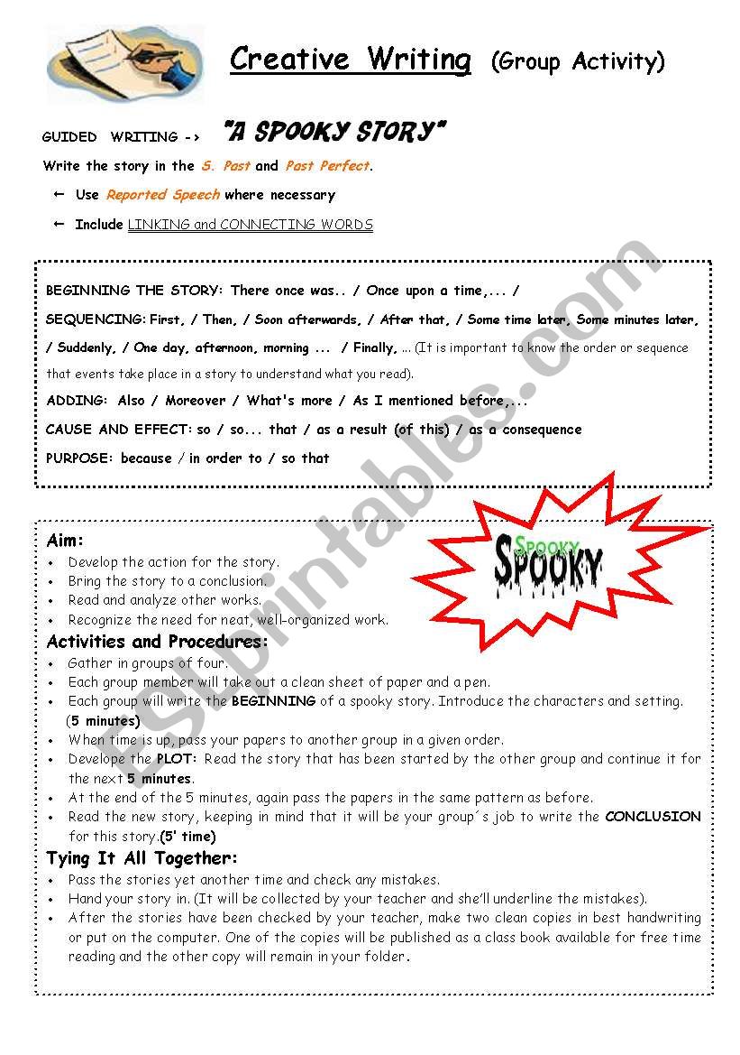 Creative Writing worksheet