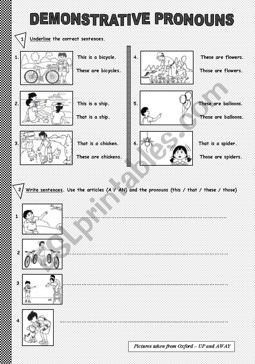 DEMONSTRATIVE PRONOUNS FOR BASIC STUDENTS