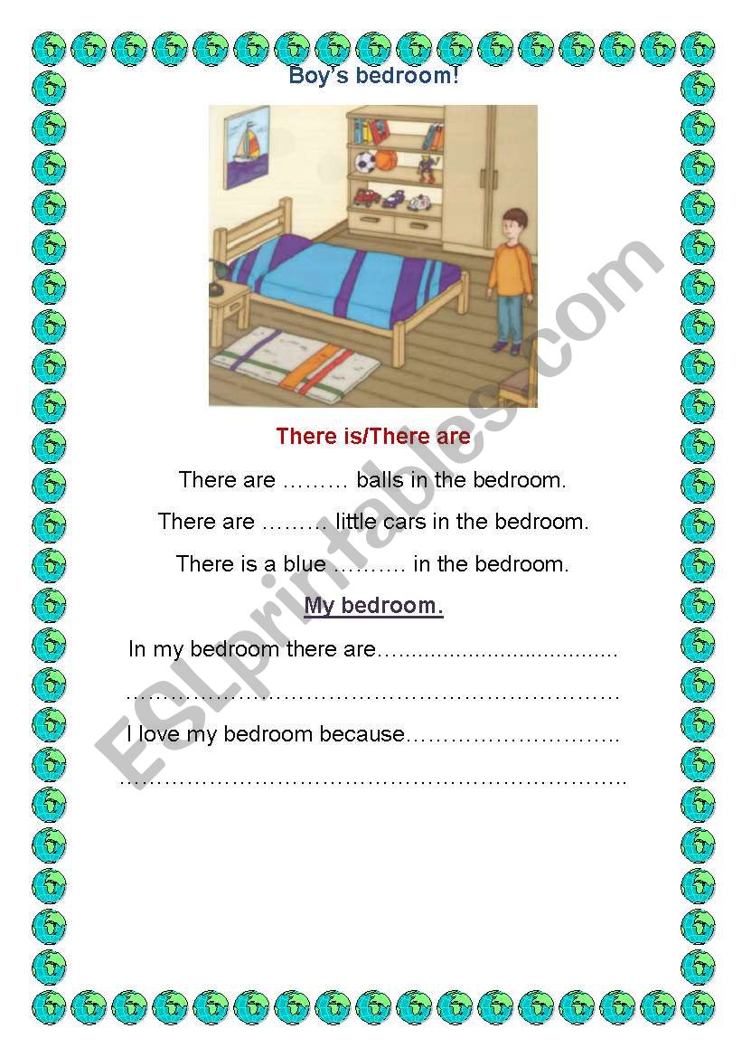 BoyÂ´s bedroom. worksheet
