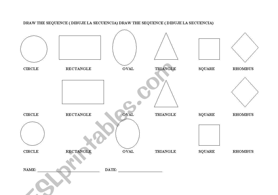 SHAPES worksheet