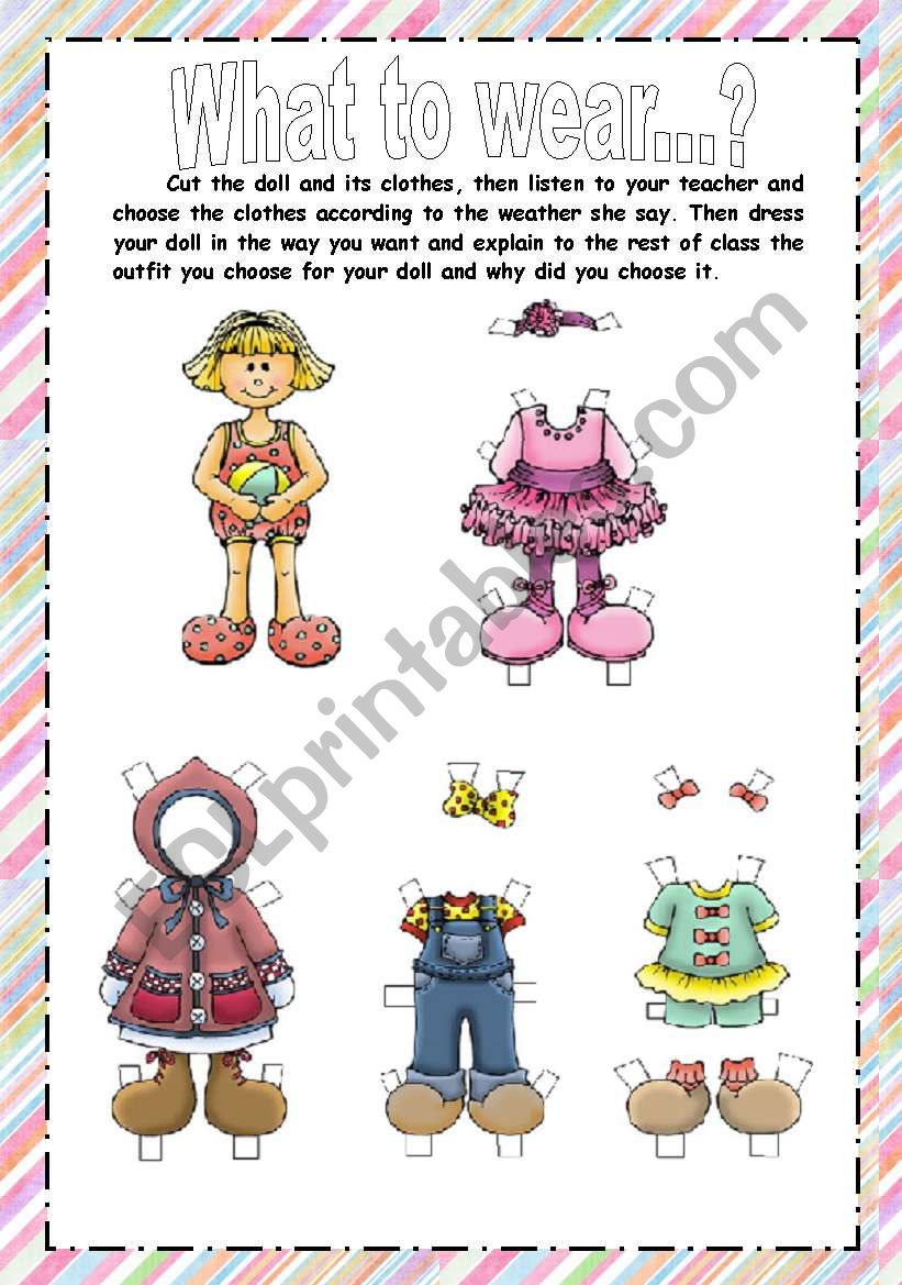 Learn clothes and weather with the Paper Doll