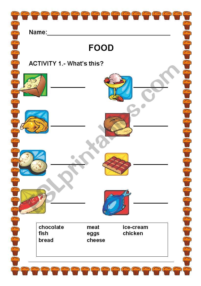 FOOD - ESL worksheet by ipjalonai