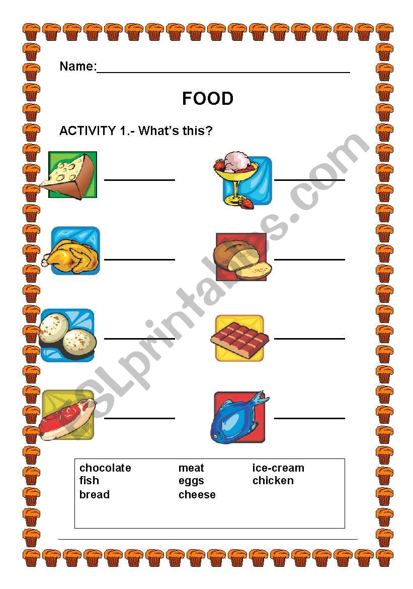 FOOD worksheet