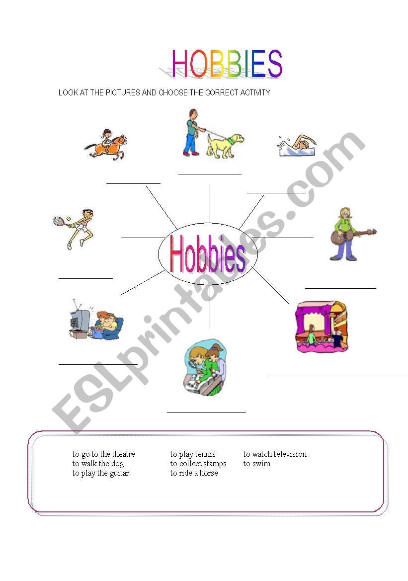 Hobbies worksheet