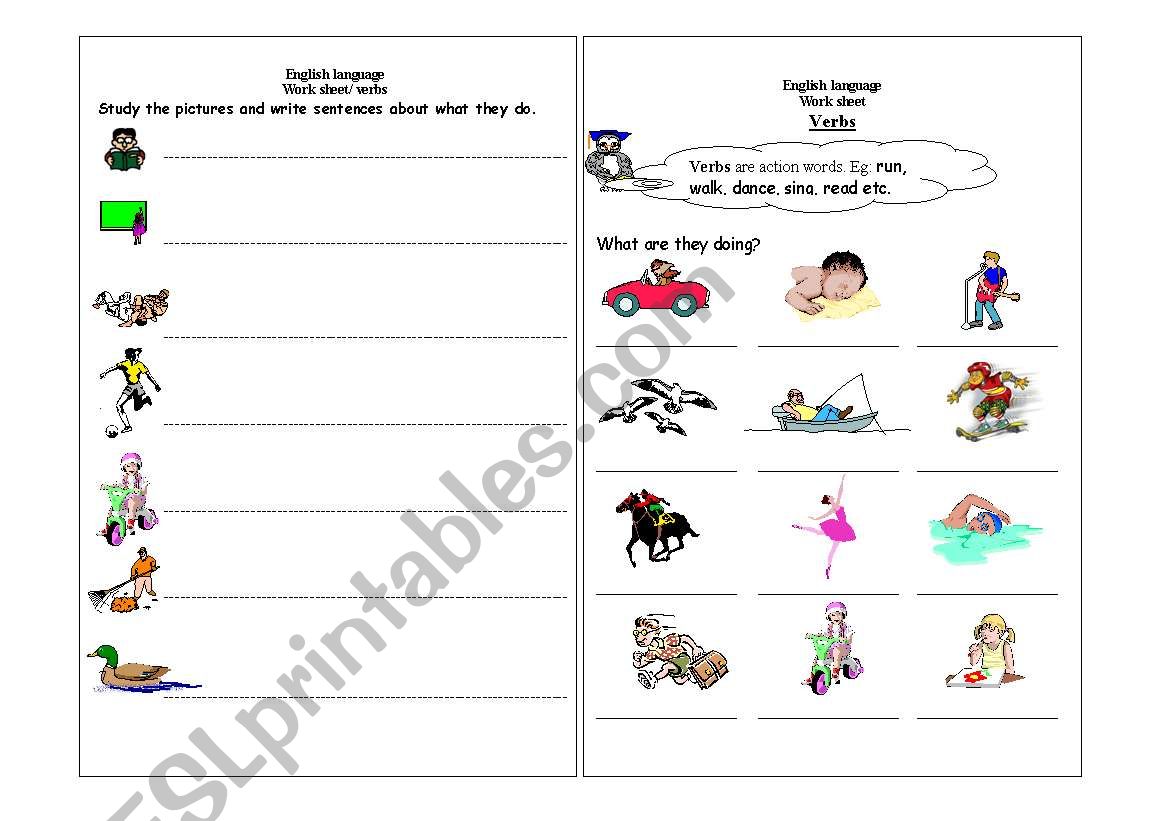 verbs worksheet