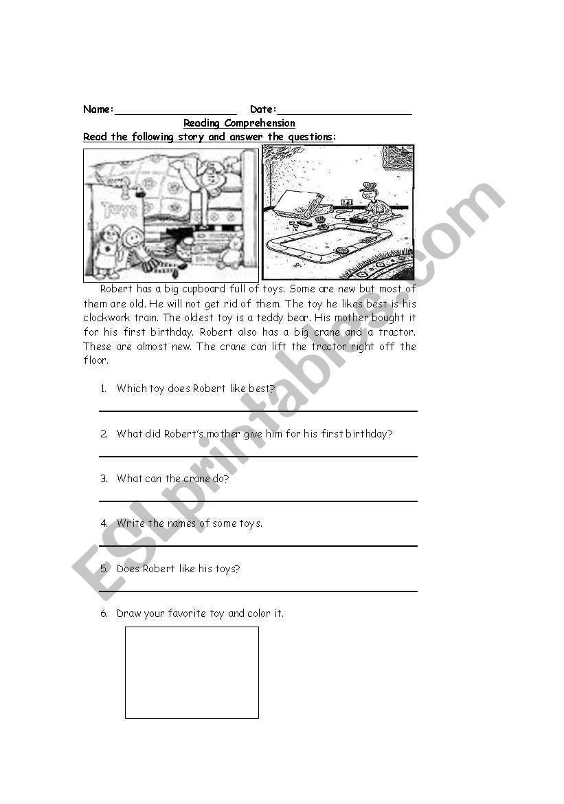 Reading Comprehension worksheet