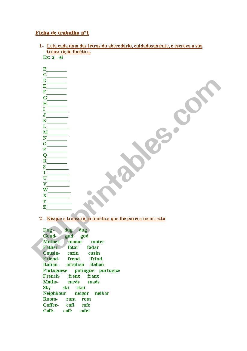 ABC worksheet