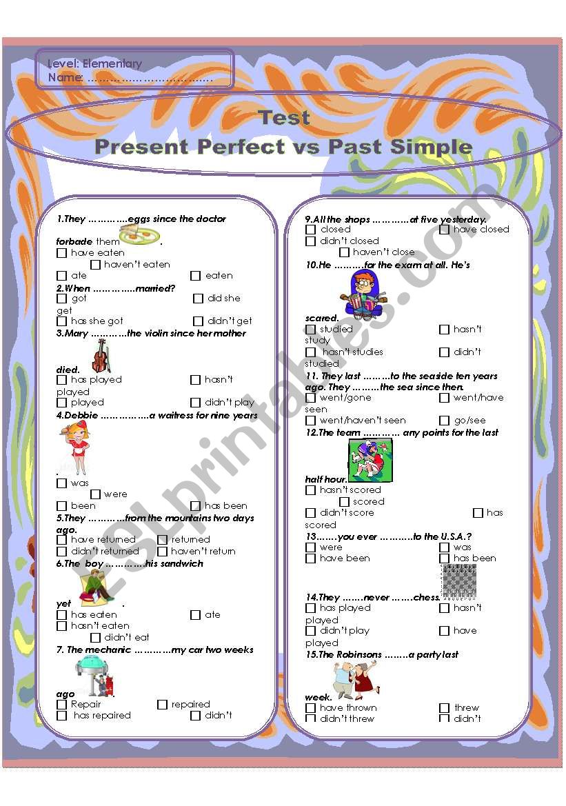 Present Pf Simple vs Past Simple