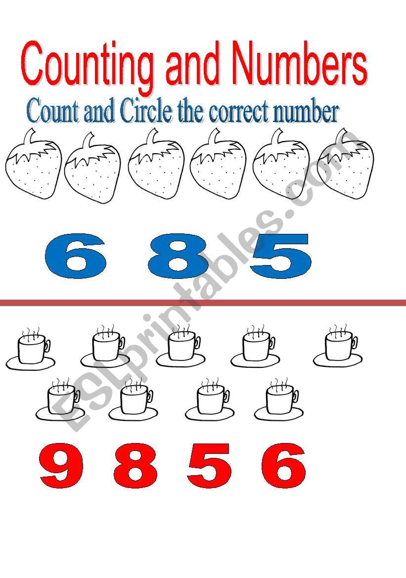 Count and circle the correct number
