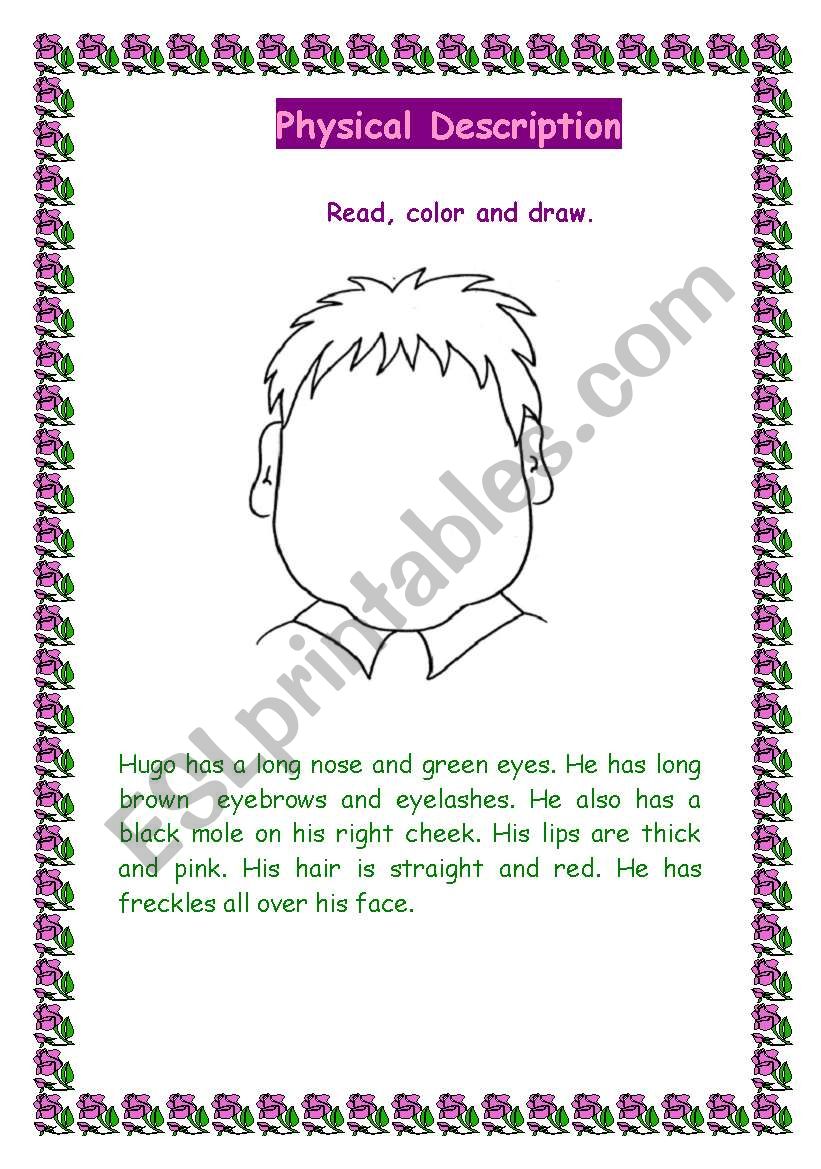 Physical Description worksheet