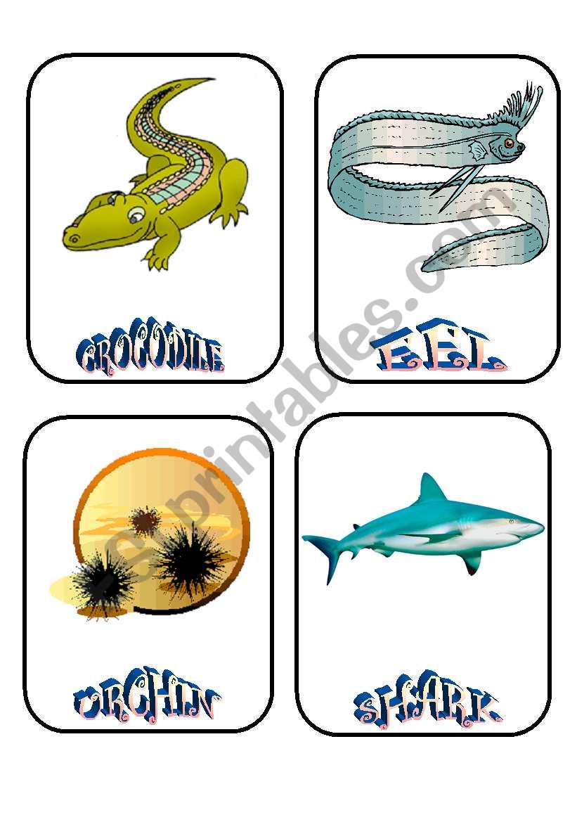 AQUATIC CREATURES 4 worksheet