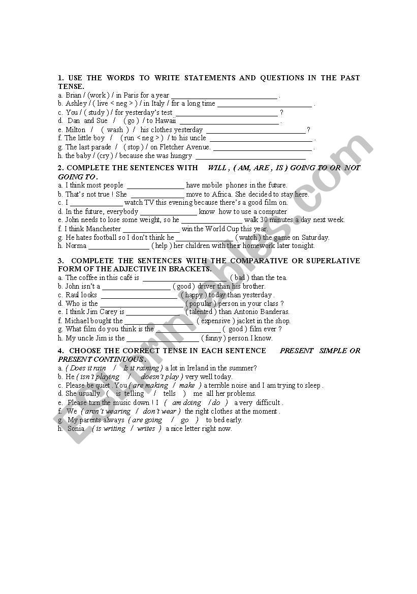 PUZZLES worksheet