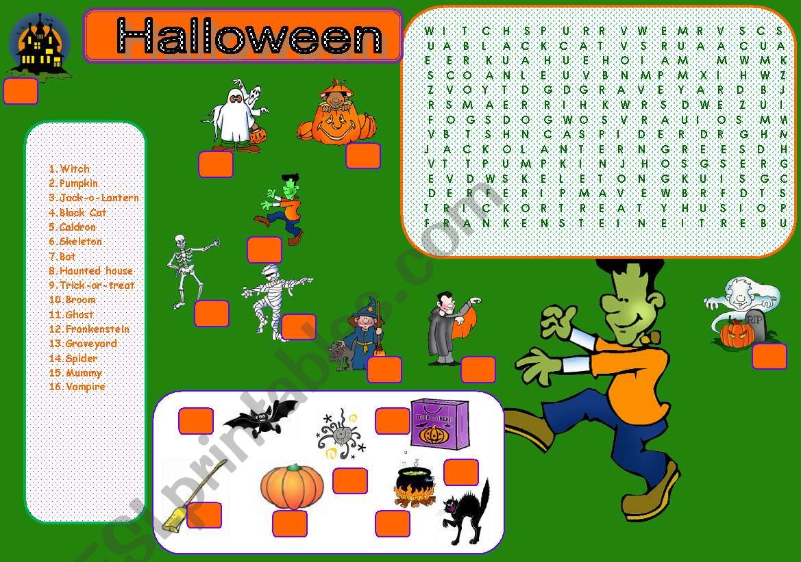 Halloween Matching & Wordsearch