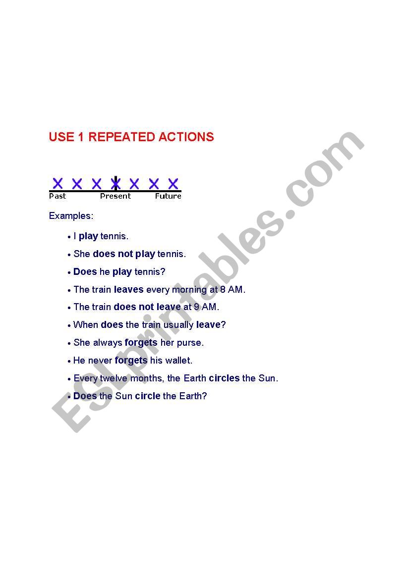 simple present tense worksheet
