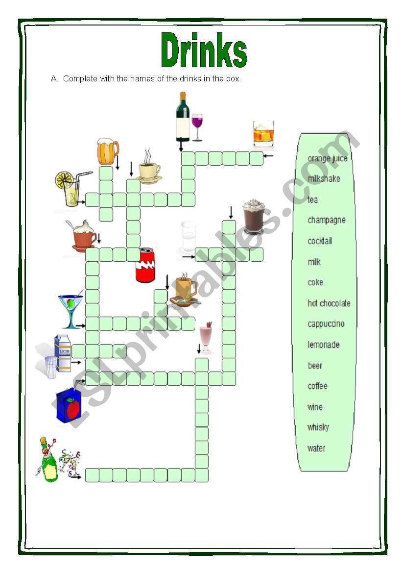 Drinks (13.07.09) worksheet