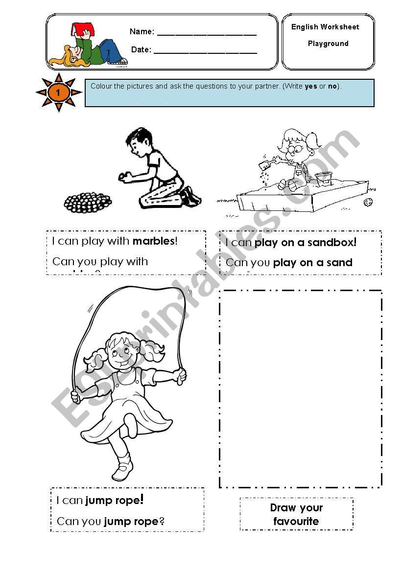 Can/Cant worksheet