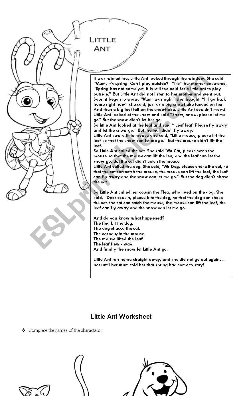 Little Ant worksheet