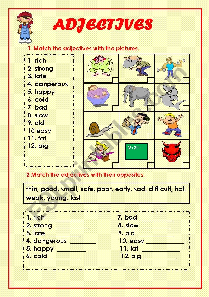 adjectives worksheet