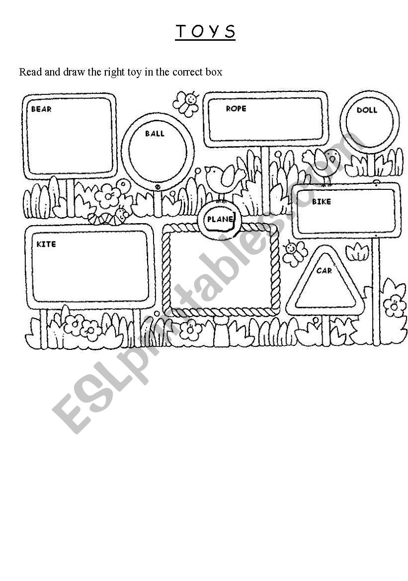 Toys worksheet