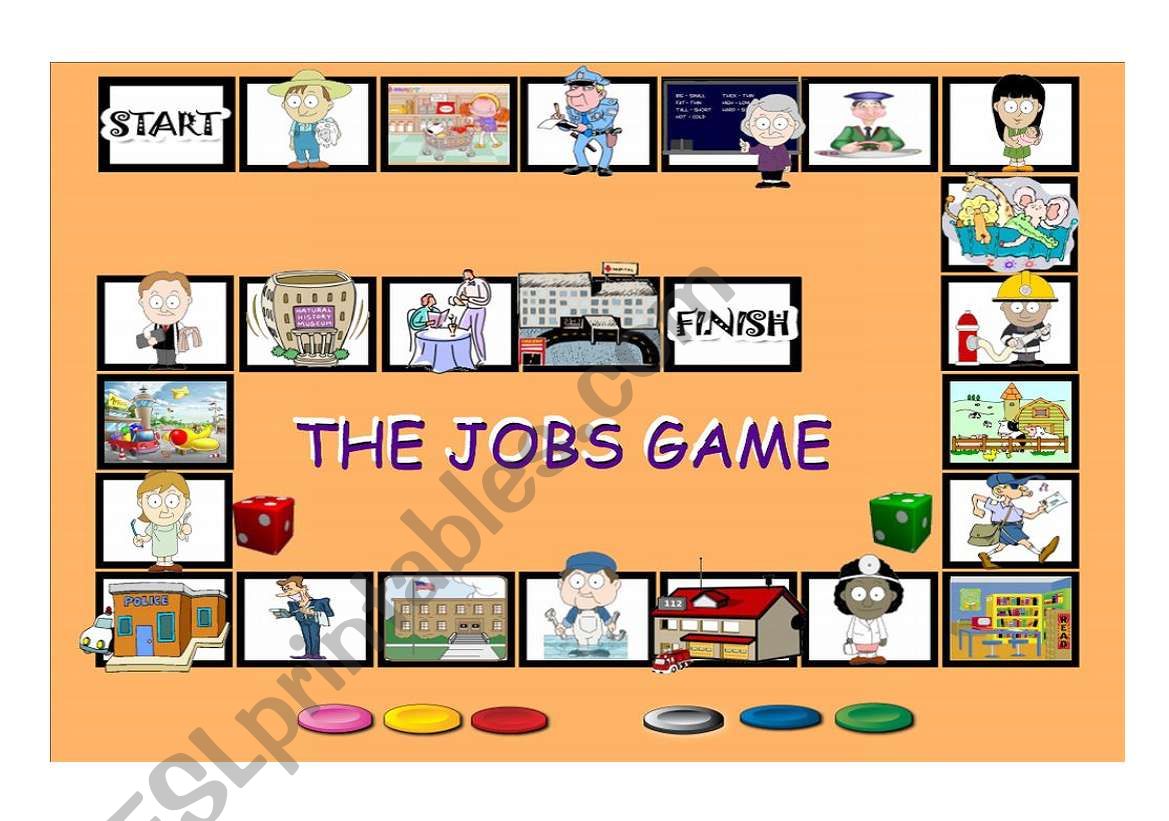 THE JOBS BOARD GAME worksheet