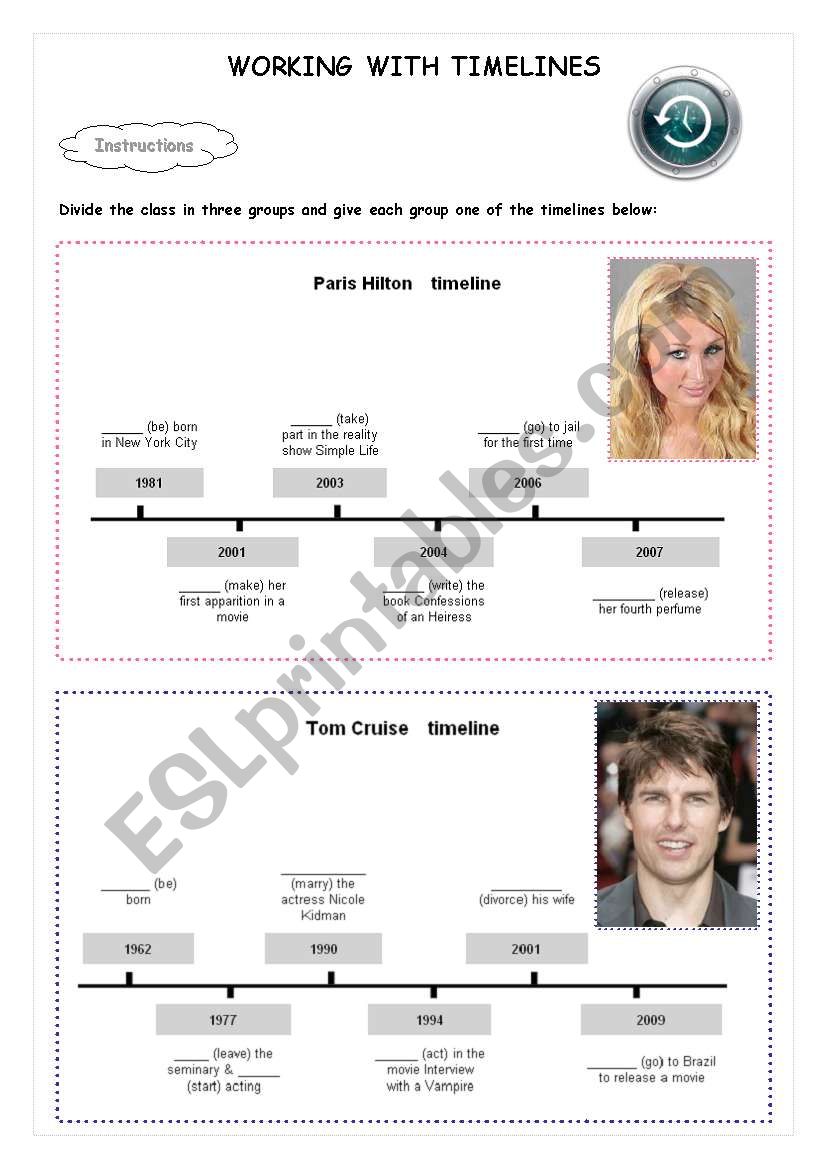 Working with timelines (Simple Past)