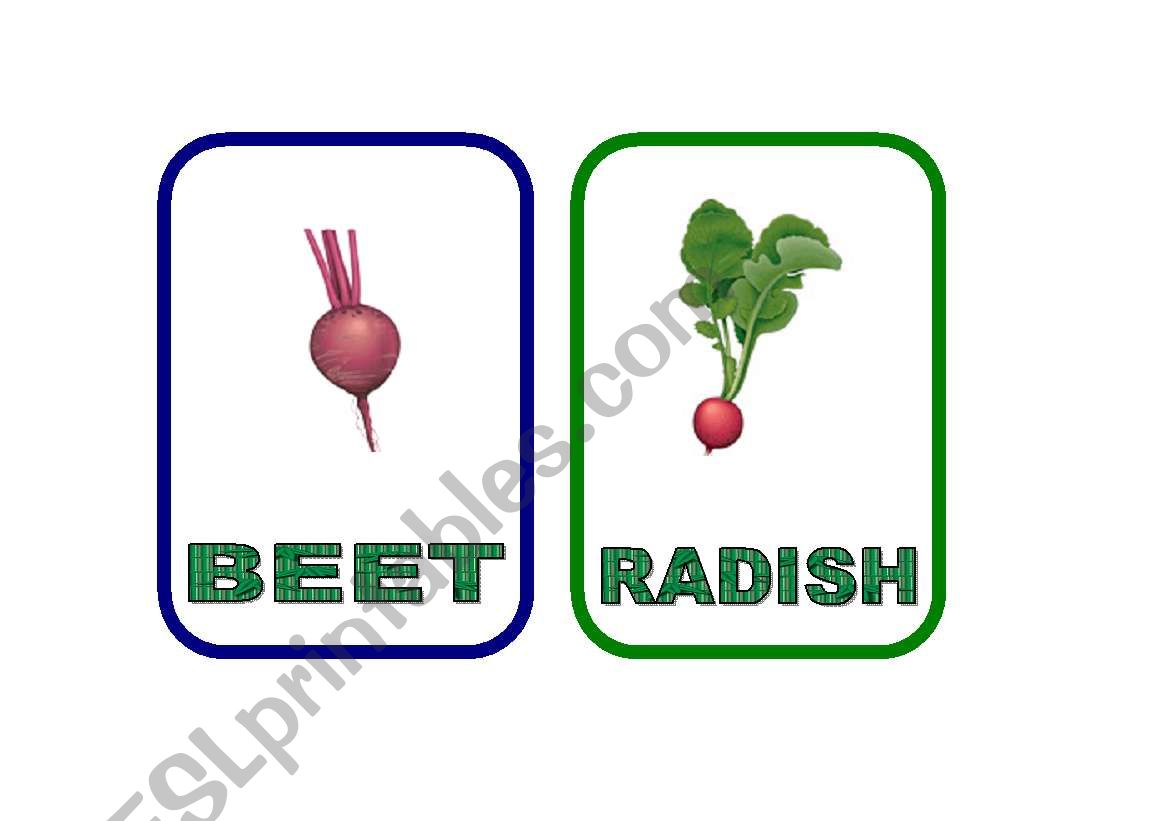 Vegetable flash-cards - PART 8 (THE LAST ONE!!!!)