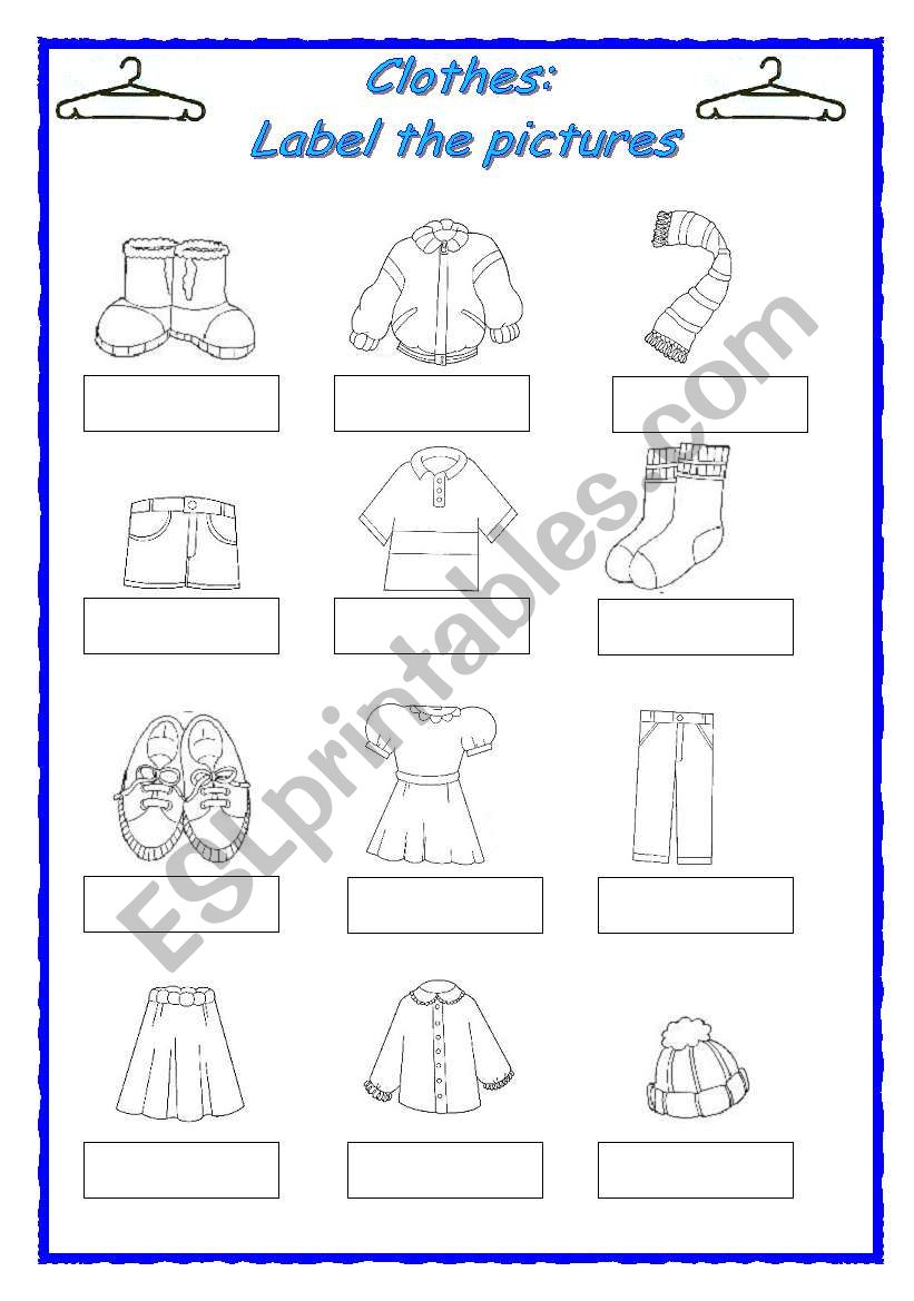 Clothes worksheet