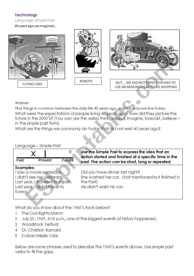 Worksheet on Simple Past worksheet