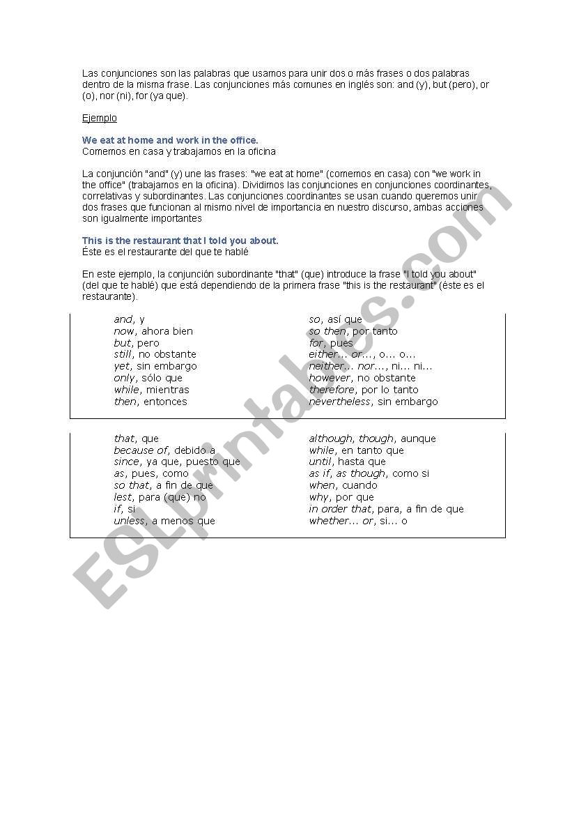 Conjunctions and Interjections