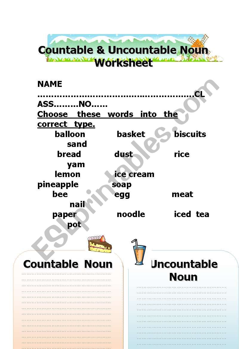 Countable and Uncountable Noun