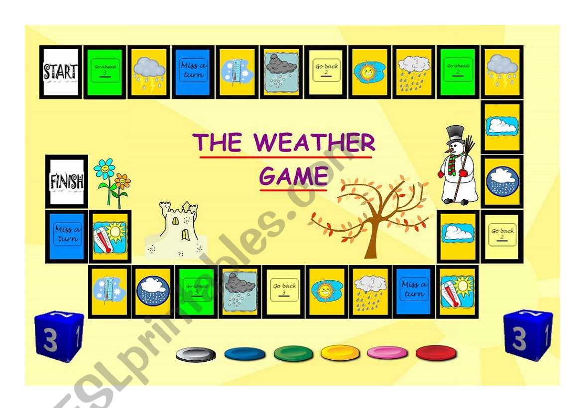 THE WEATHER BOARD GAME worksheet