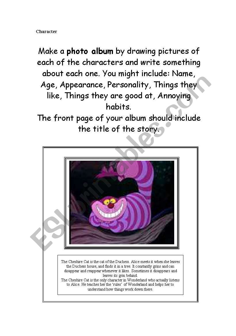 Character - Reading Activities