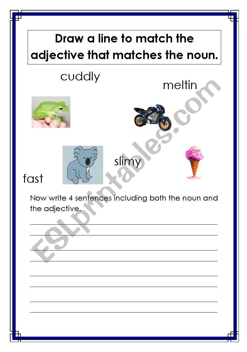 adjectives worksheet