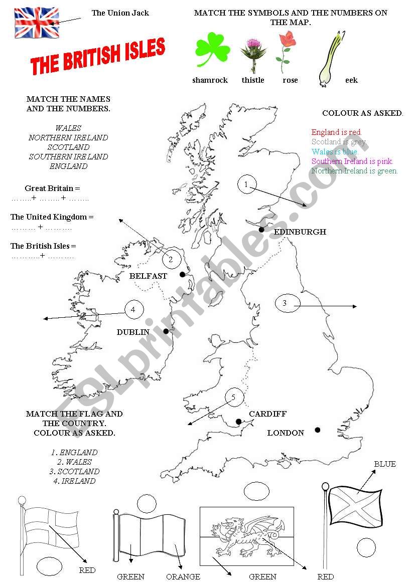 the british isles worksheet