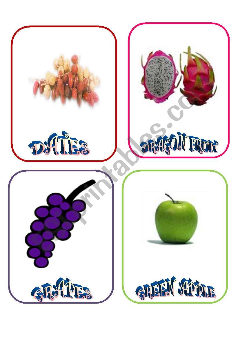 FRUITS 2 worksheet