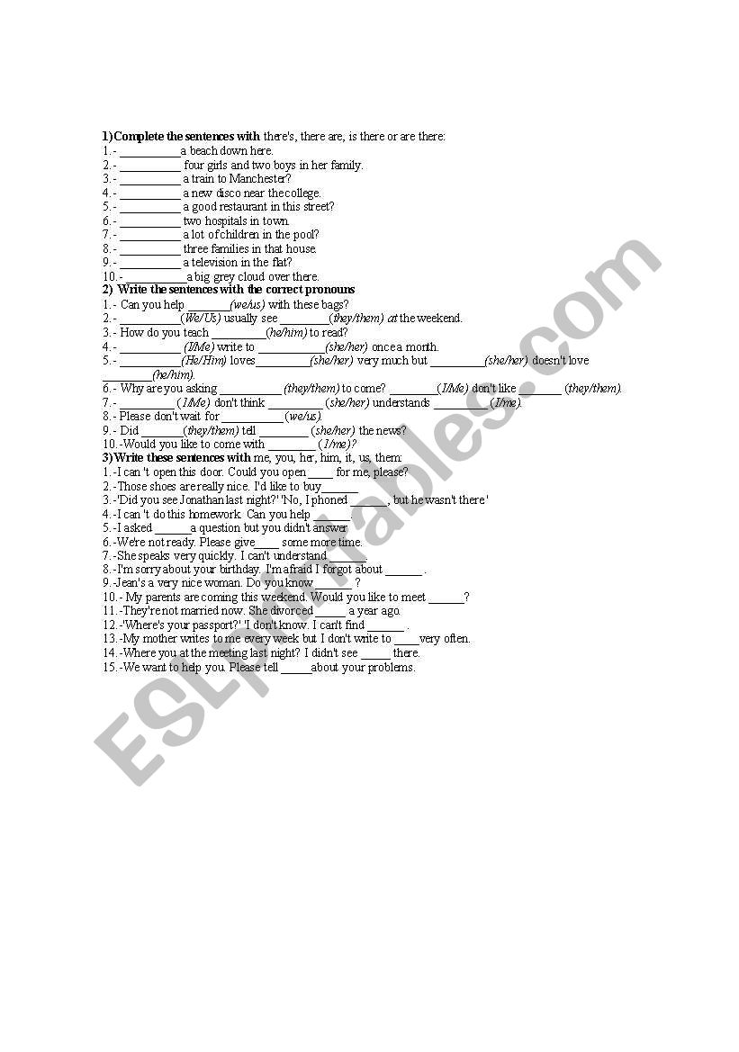 Demostratives adjetives worksheet