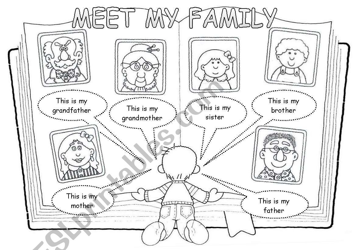 Meet my family worksheet