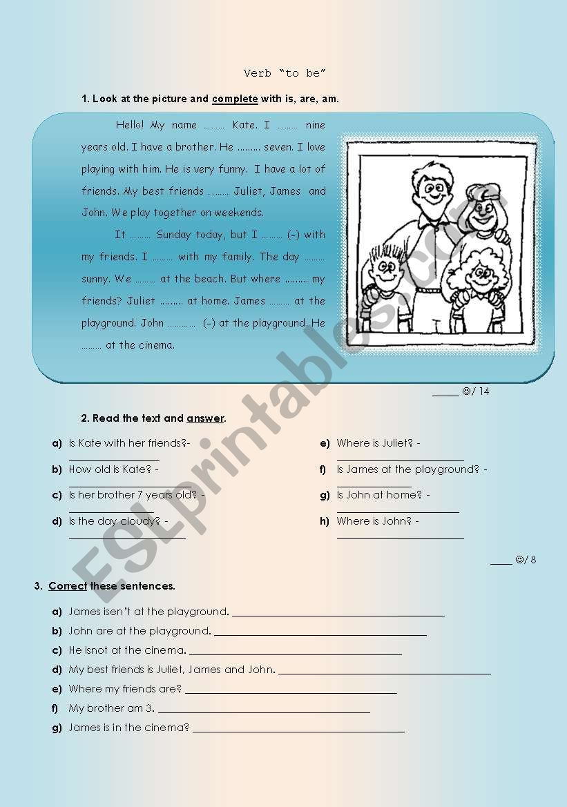 to be worksheet