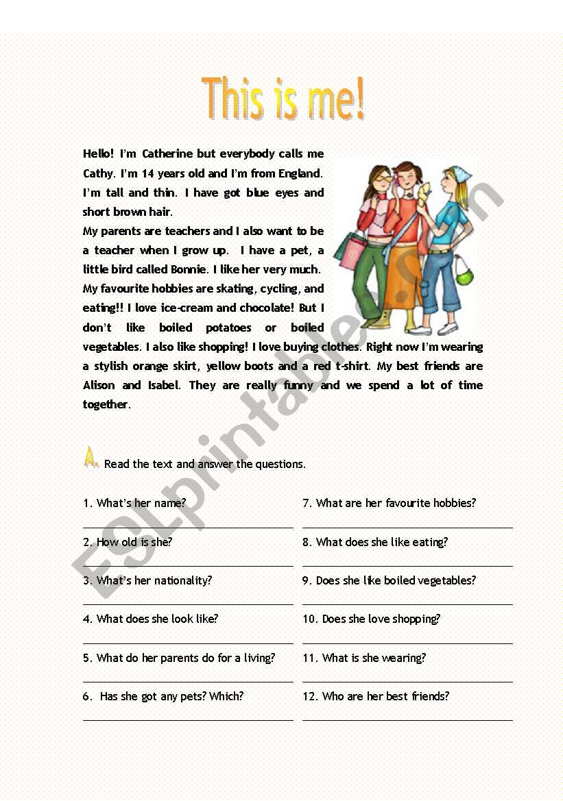 Reading worksheet worksheet