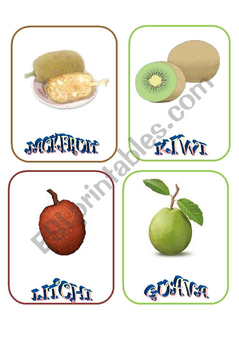 FRUITS 3 worksheet