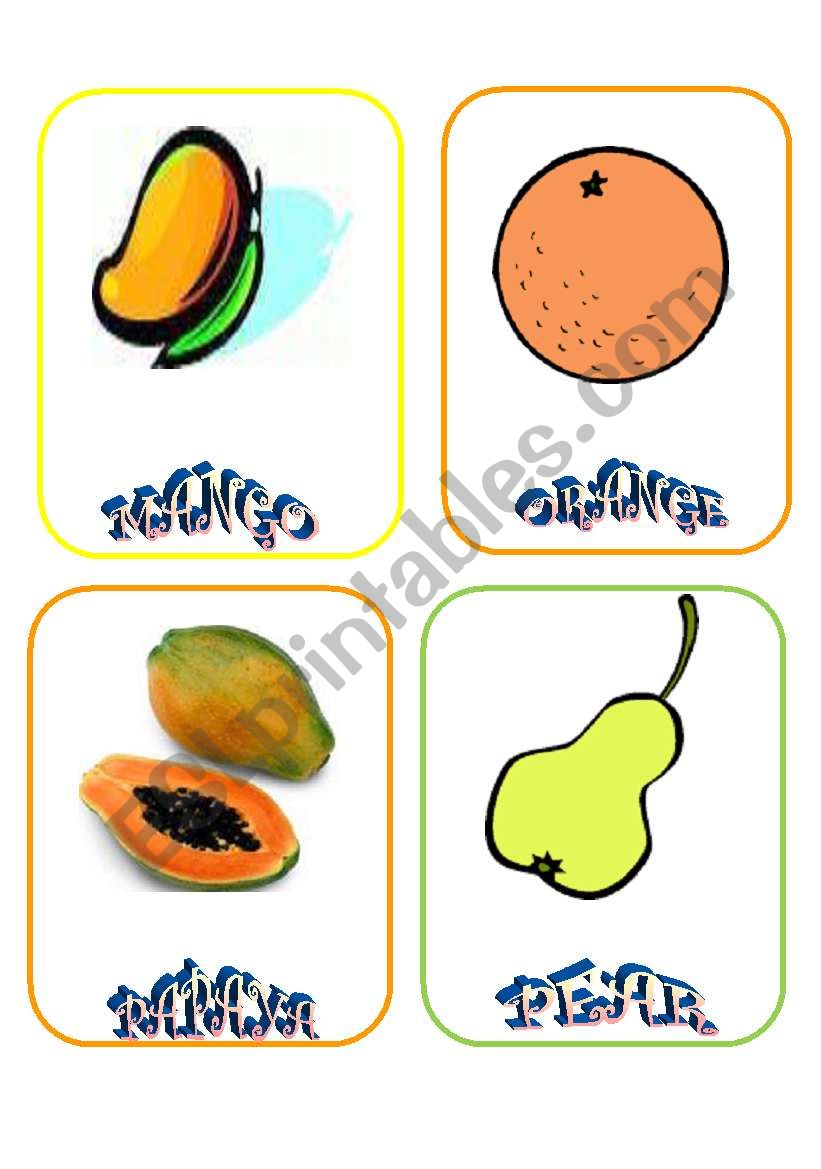 FRUITS 4 worksheet