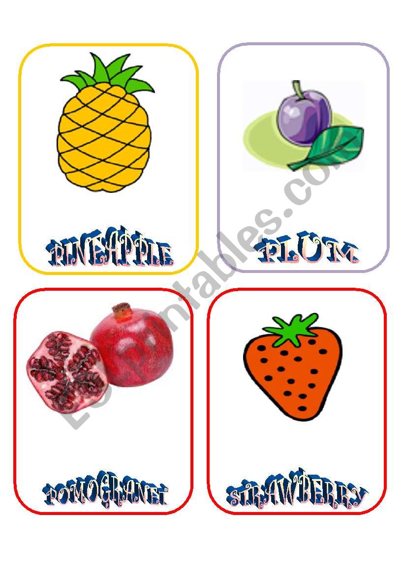 FRUITS 5 worksheet