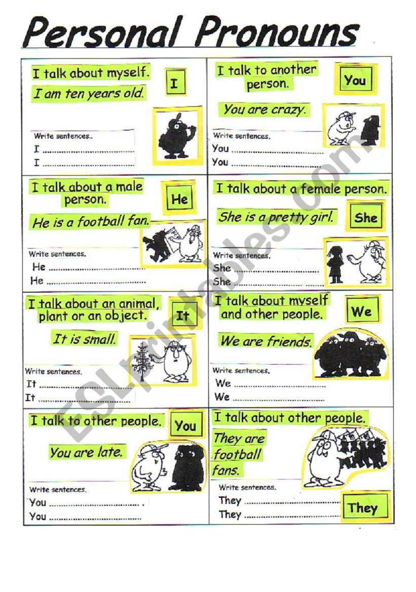 Personal Pronouns worksheet